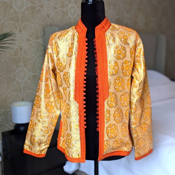 Moroccan Silk Jacquard Jacket - Picture 1 of 6